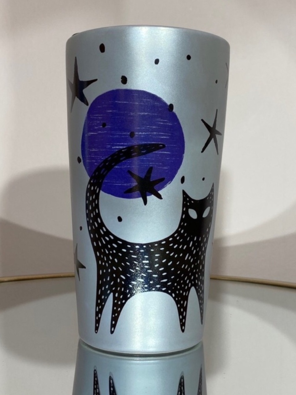 NEW Starbucks 2020 Halloween Fall Black Cat Stars Ceramic Travel Mug